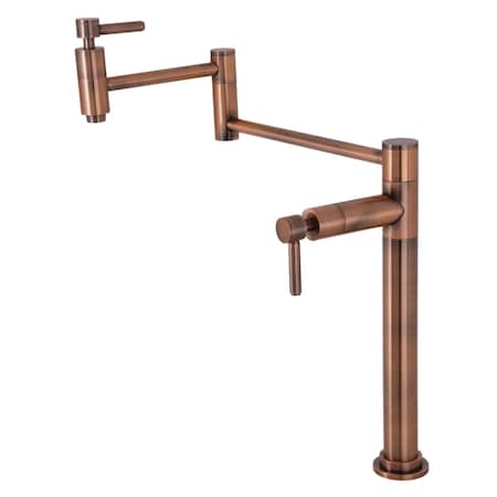 Kingston Brass Deck Mount Pot Filler, Antique Copper KS870DLAC